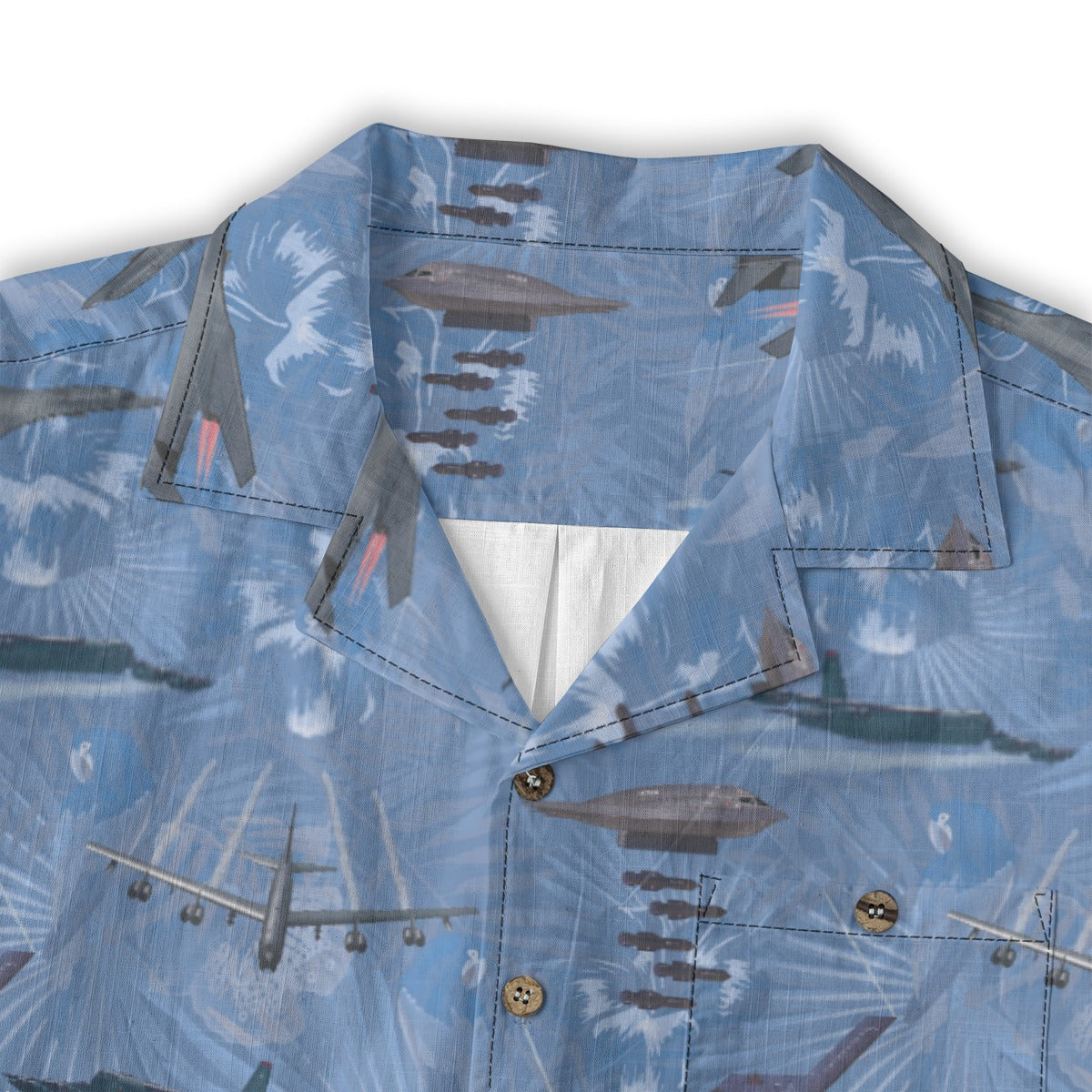 "USAF Bombers" Tribute Hawaiian Shirt, Blue 100% Cotton!