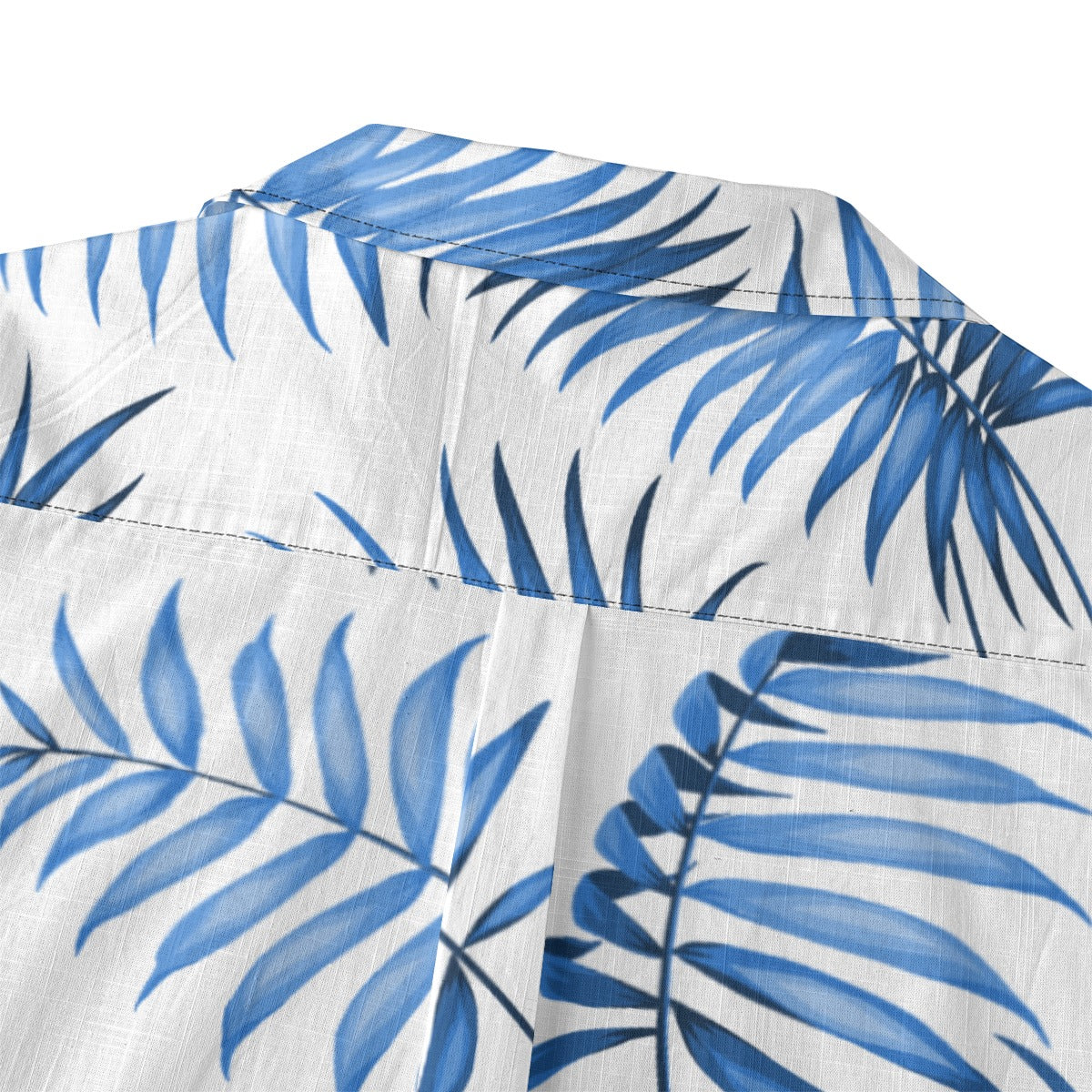 "Sapphire Palm Serenity" Hawaiian Shirt - 100% Cotton