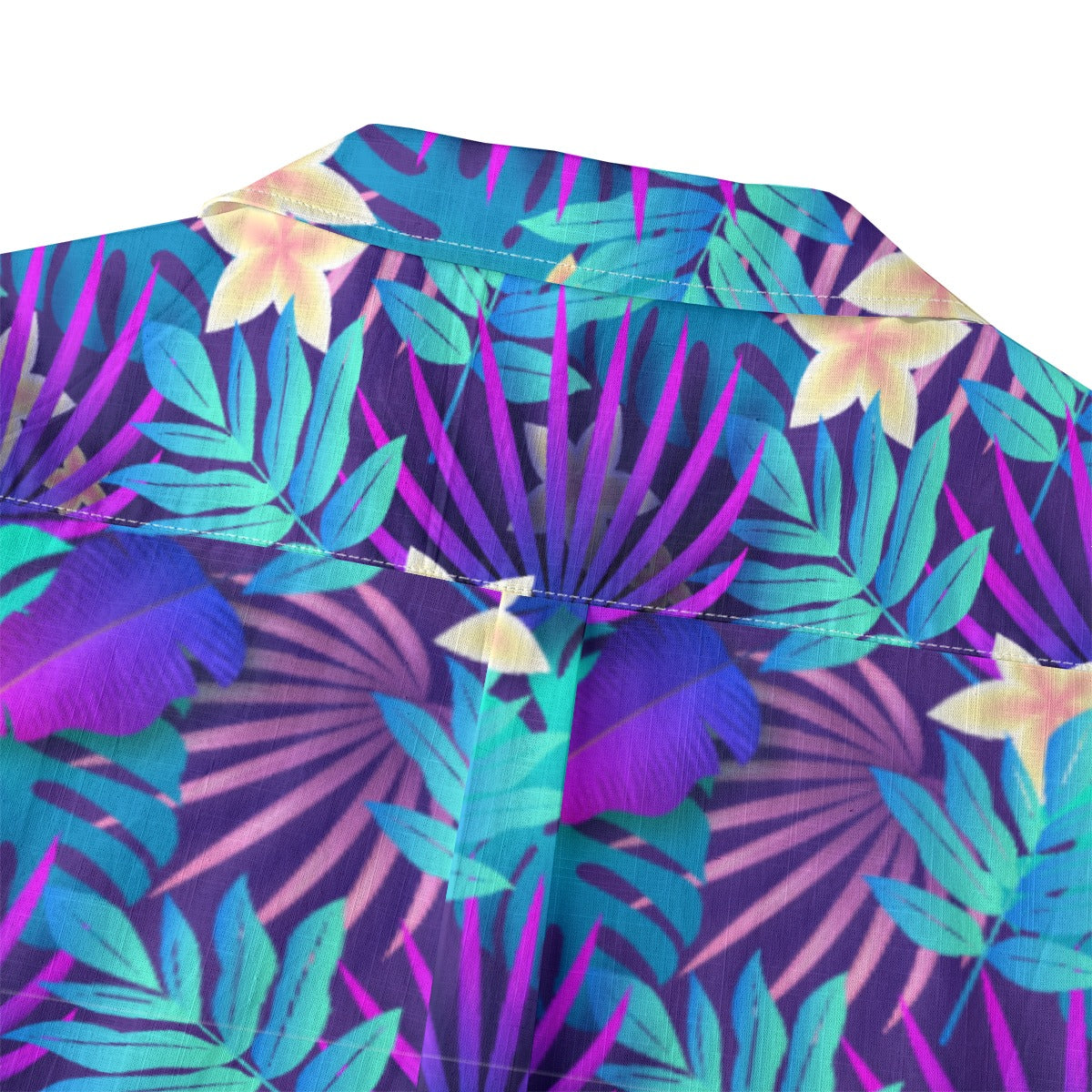 "Purple Paradise Blooms" Hawaiian Shirt - 100% Cotton