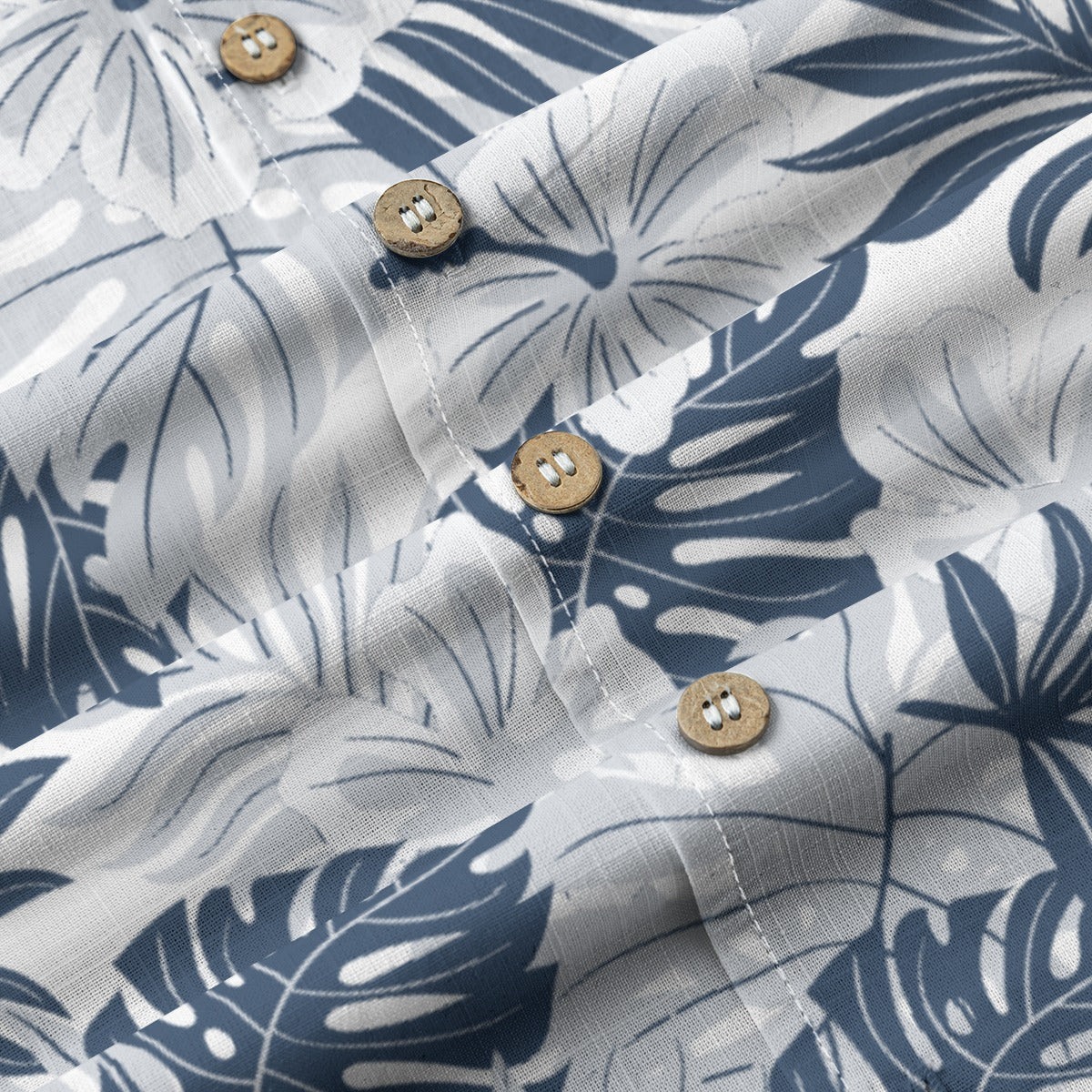 "Noir Tides" Hawaiian Shirt -  100%  Cotton