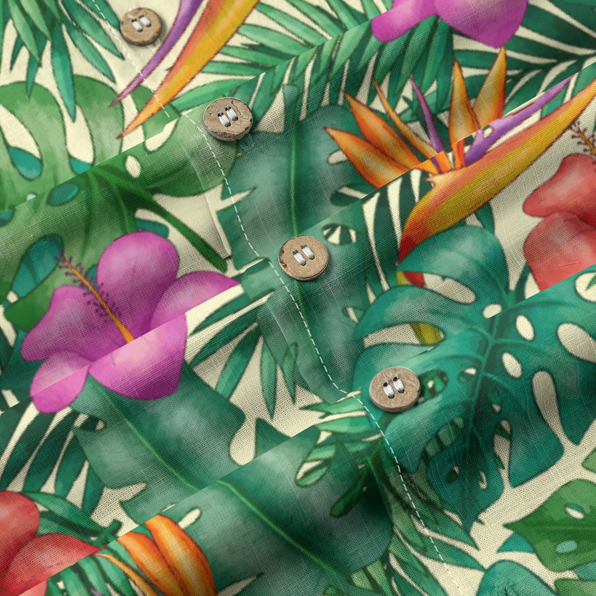 "Bird of Paradise Delight" Hawaiian Shirt - 100% Cotton