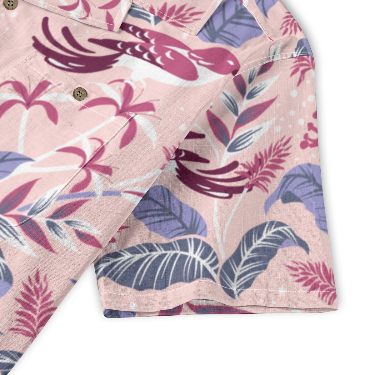 "Tropical Avian Whispers" Hawaiian Shirt - 100% Cotton