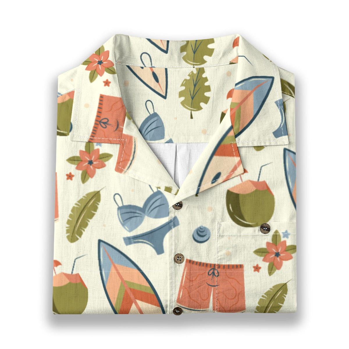 "Golden Sands Getaway" Hawaiian Shirt - 100% Cotton