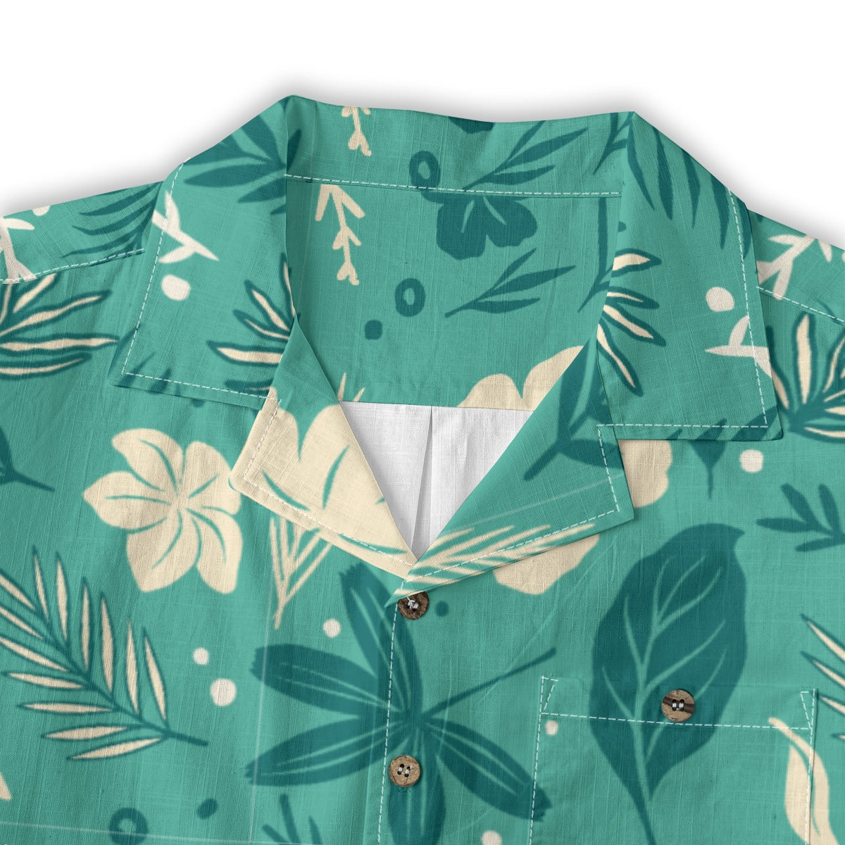 "Tropical Whispers" Hawaiian Shirt - 100% Cotton