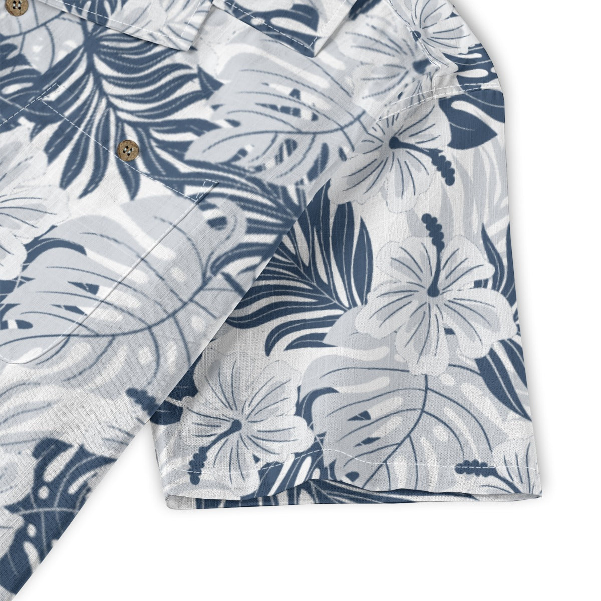 "Noir Tides" Hawaiian Shirt -  100%  Cotton