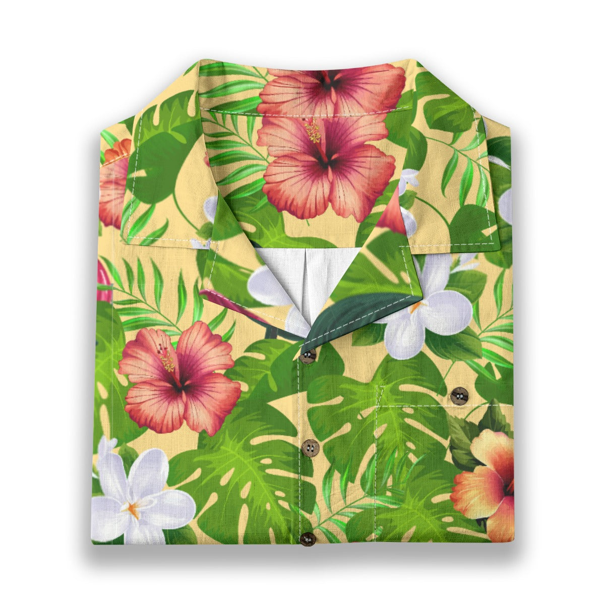 "Jungle Odyssey Hues: Golden Sun" Hawaiian Shirt - 100% Cotton