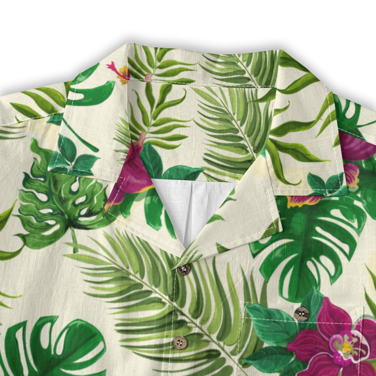 "Sunny Hibiscus Blooms"  Hawaiian Shirt - 100% Cotton