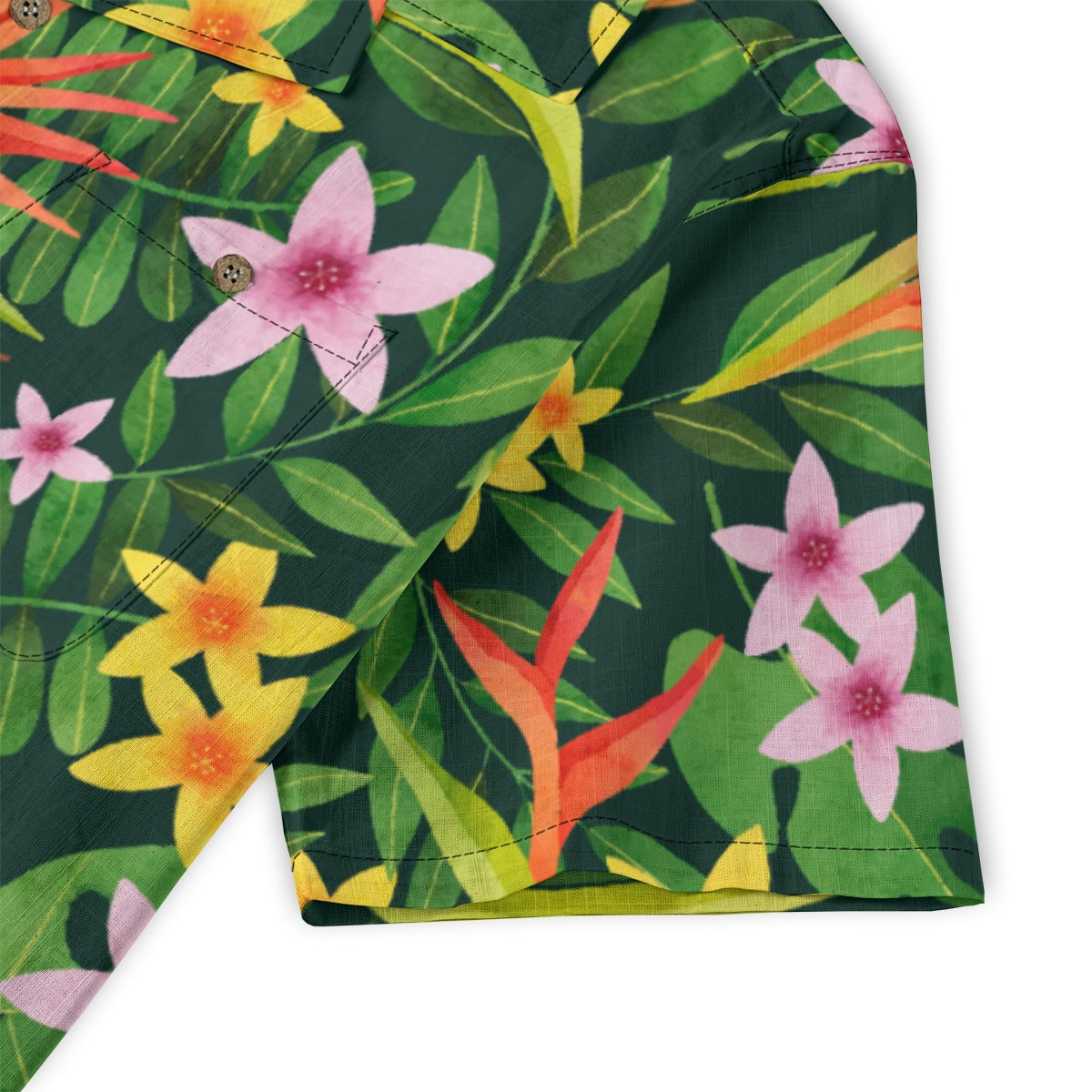 "Paradise Plumes" Hawaiian Shirt - 100% Cotton