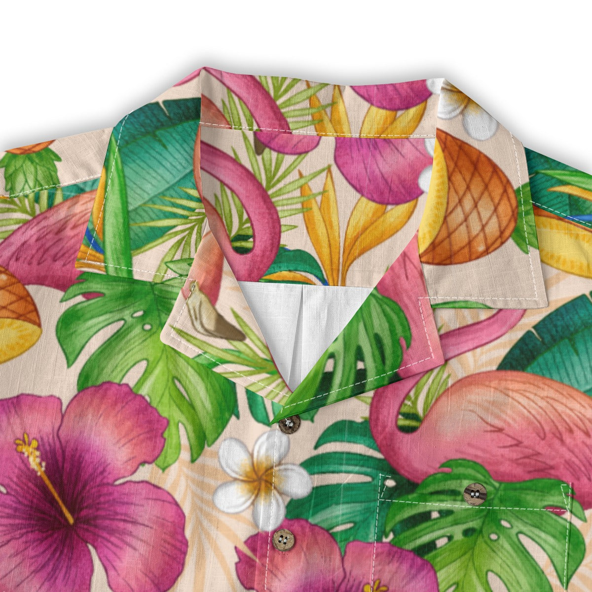 "Tropical Duo" Hawaiian Shirt - 100% Cotton