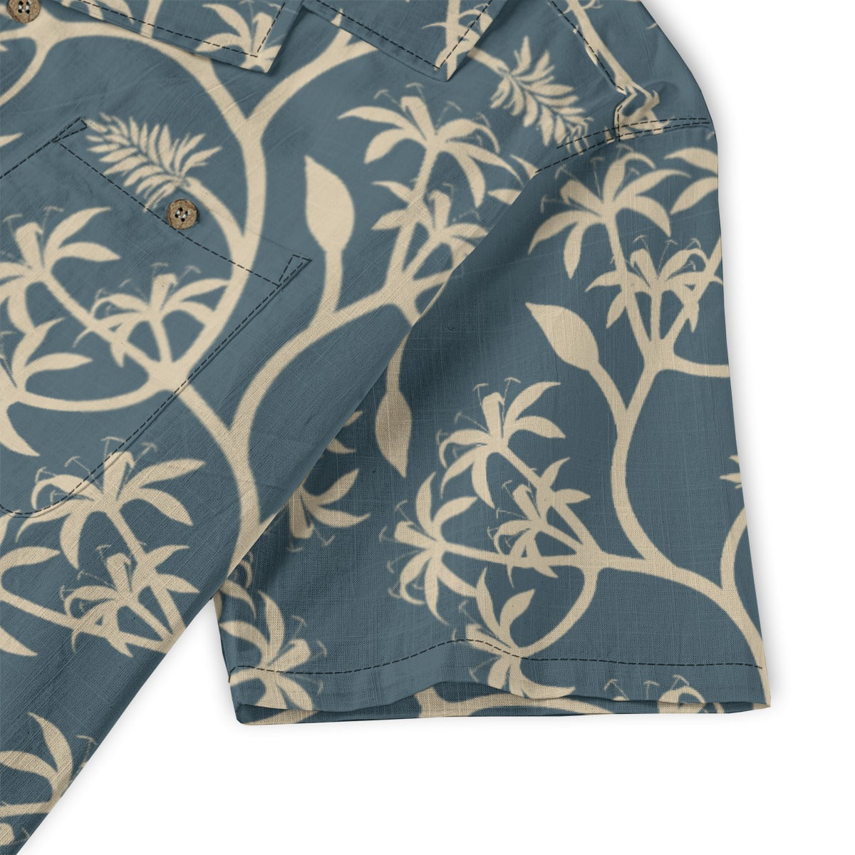 "Earthy Bluescape Oasis" Hawaiian Shirt - 100% Cotton