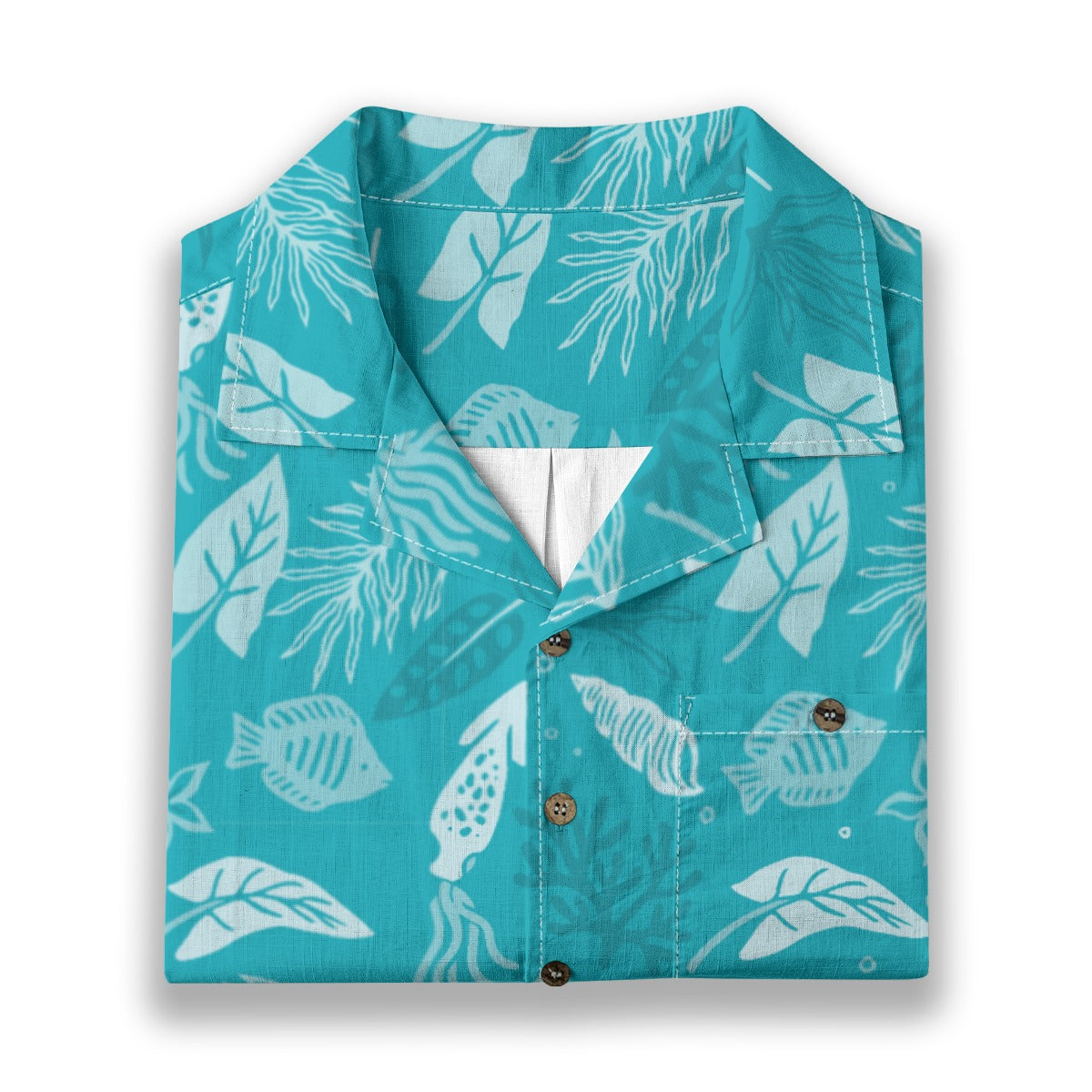 "Seaside Serenade" Hawaiian Shirt - 100% Cotton