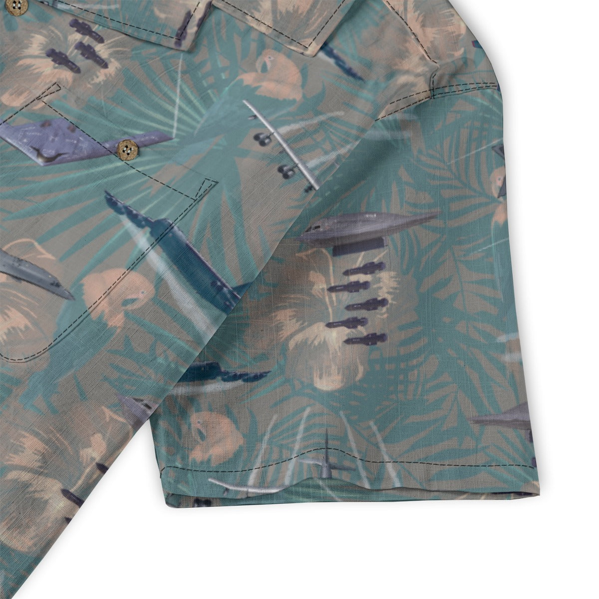 "USAF Bombers" Tribute Hawaiian Shirt, Green 100% Cotton!