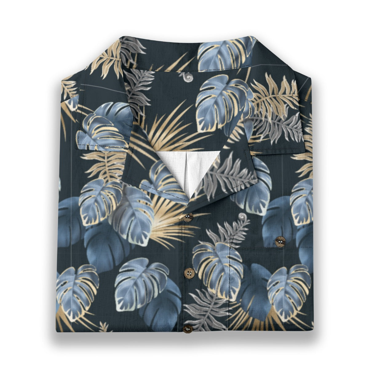 "Paradise Palms at Midnight"  Hawaiian Shirt - 100% Cotton
