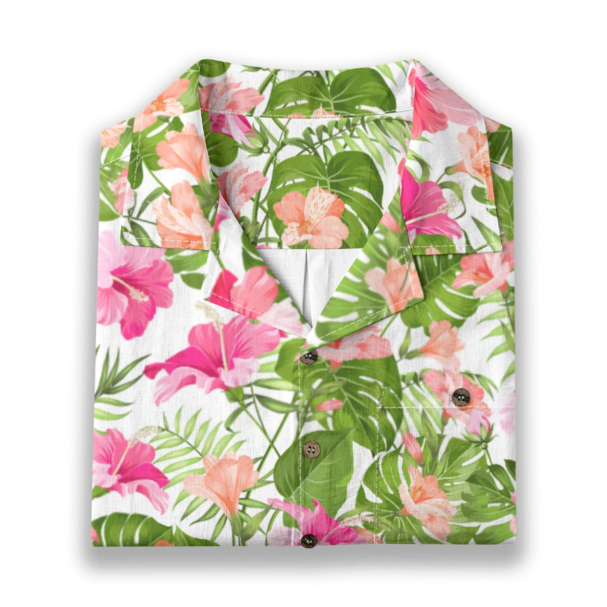 "Blooming Hibiscus" Hawaiian Shirt - 100% Cotton