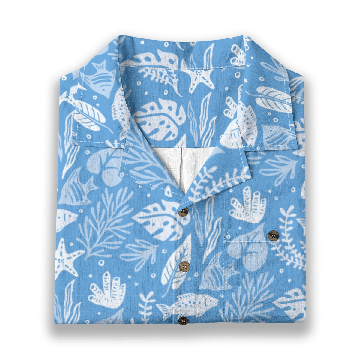 "Marine Marvels" Hawaiian Shirt - 100% Cotton