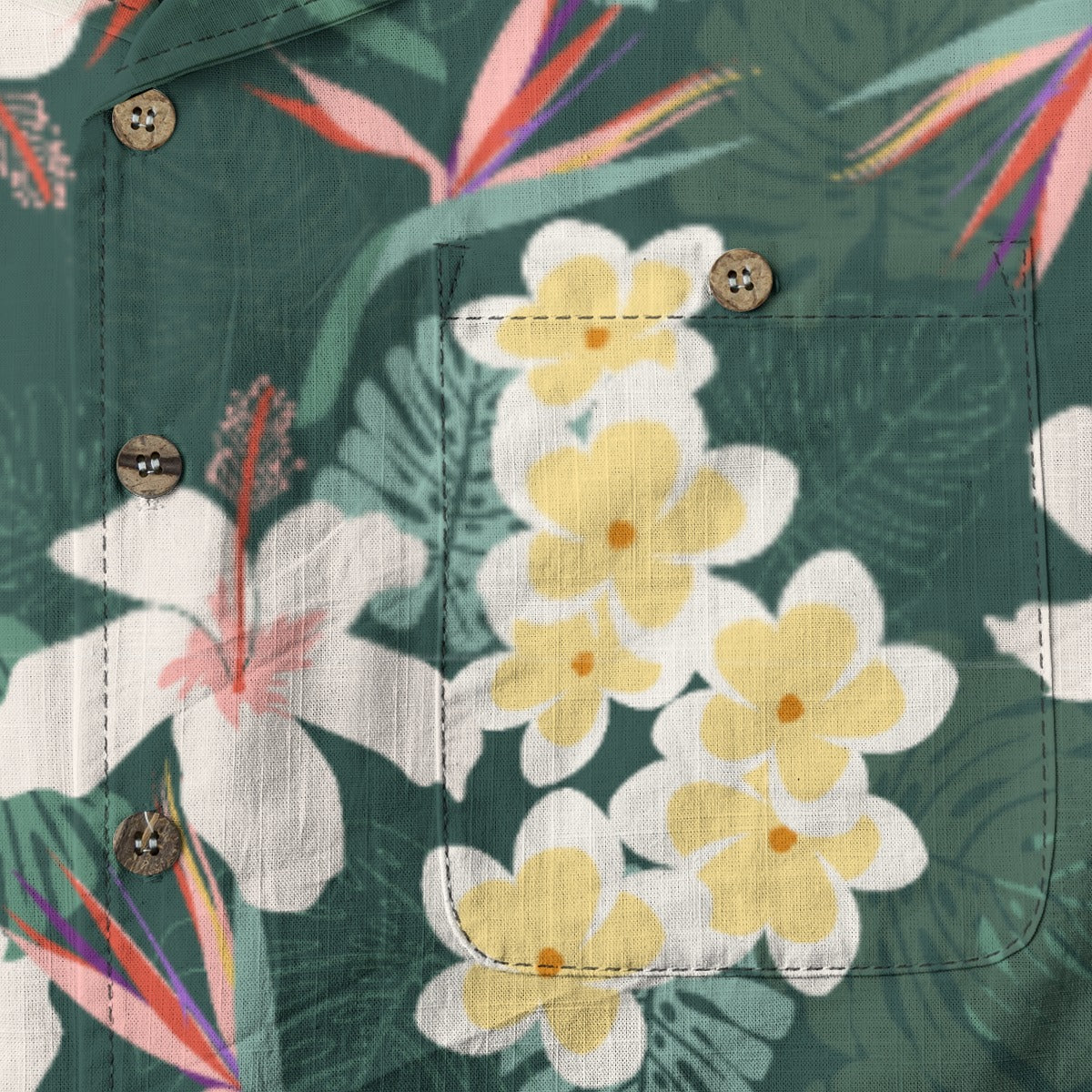 "Dark Allure" Hawaiian Shirt - 100% Cotton
