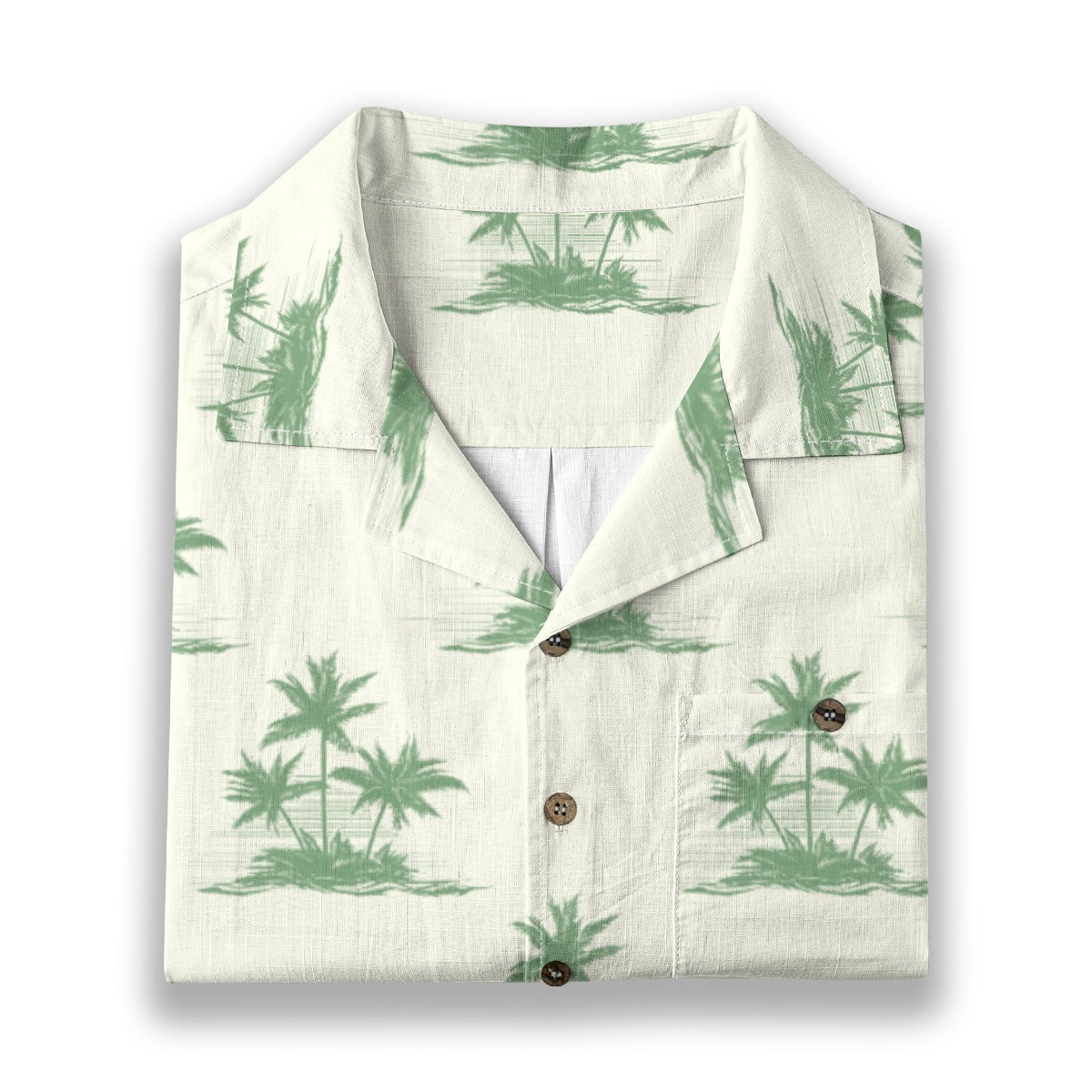 "Three Palm Island" Hawaiian Shirt - 100% Cotton