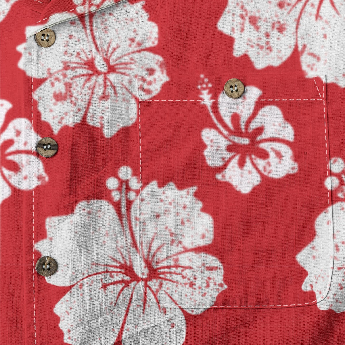 "Hibiscus Hues" Hawaiian Shirt - 100% Cotton