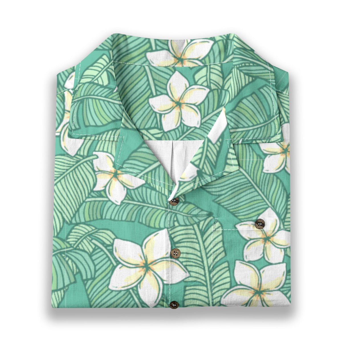 "Jasmine Palm Paradise" Hawaiian Shirt - 100% Cotton