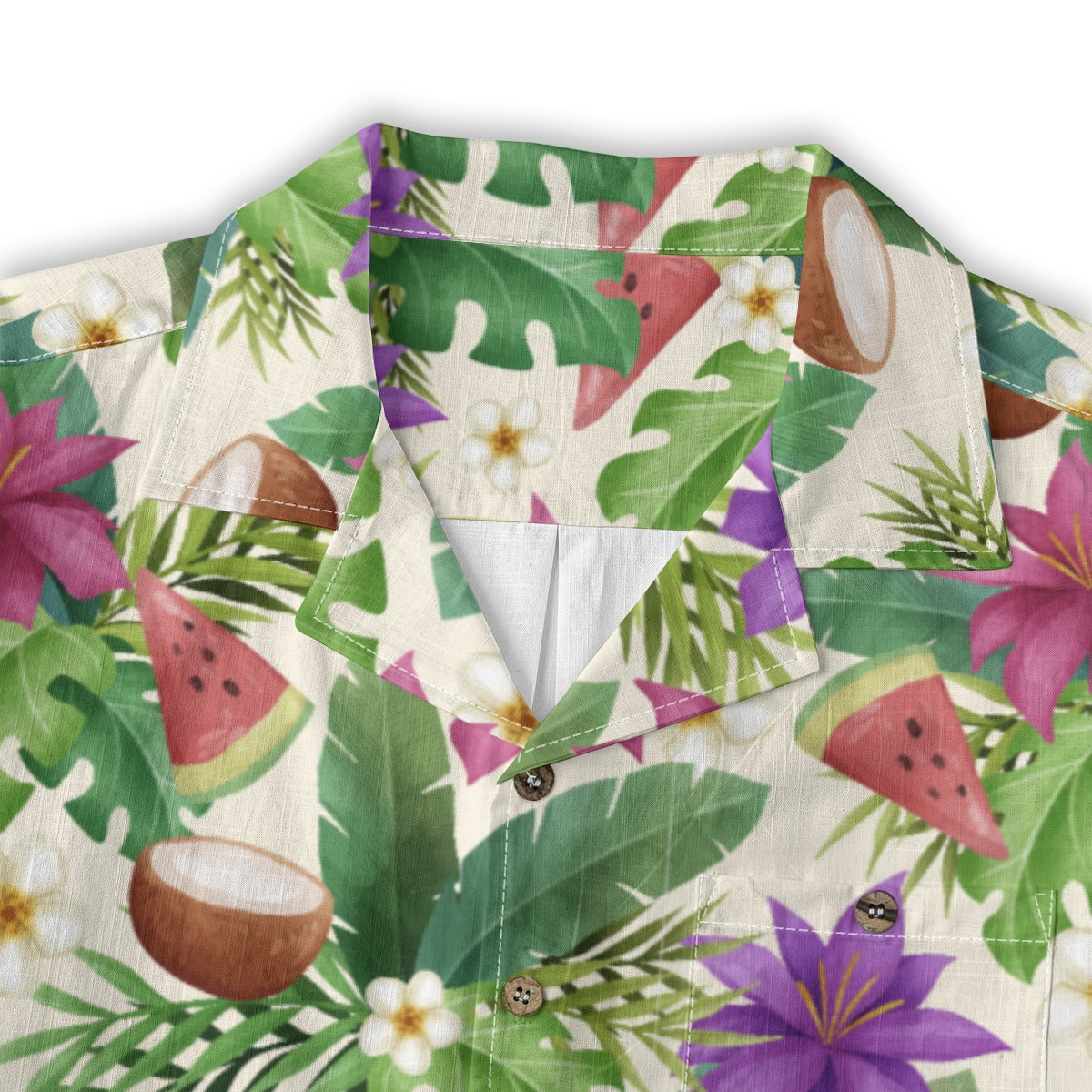 "Exotic Fruit Blossom" Hawaiian Shirt - 100% Cotton