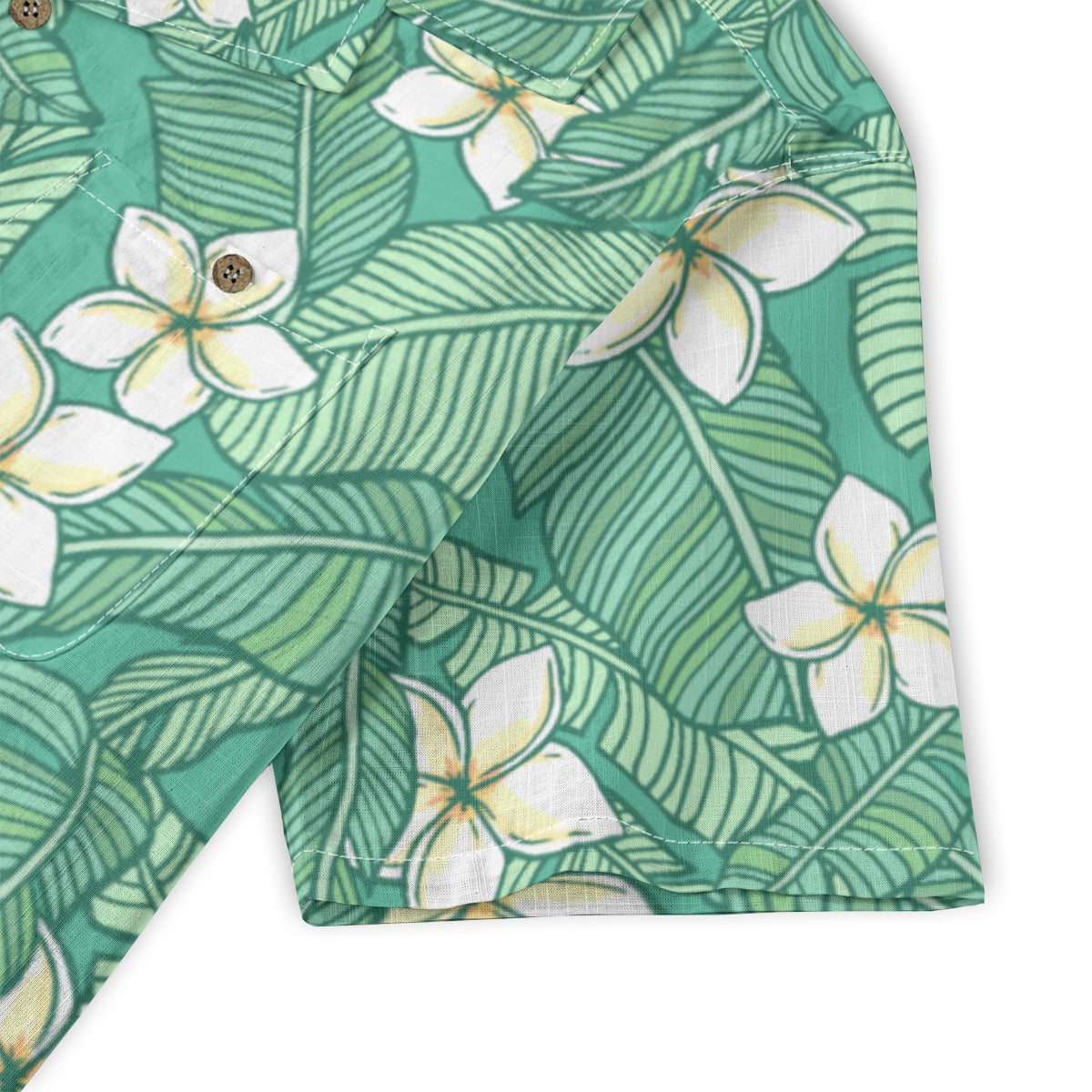 "Jasmine Palm Paradise" Hawaiian Shirt - 100% Cotton
