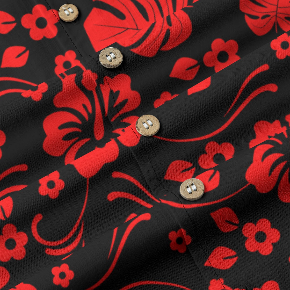 "Black Sands" Hawaiian Shirt - 100% Cotton