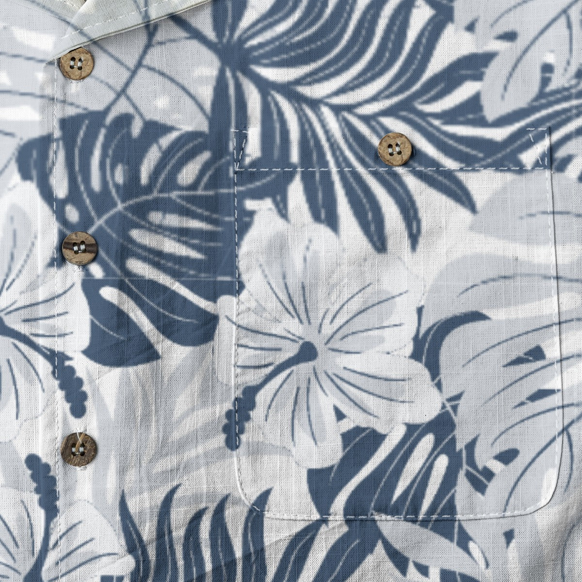 "Noir Tides" Hawaiian Shirt -  100%  Cotton