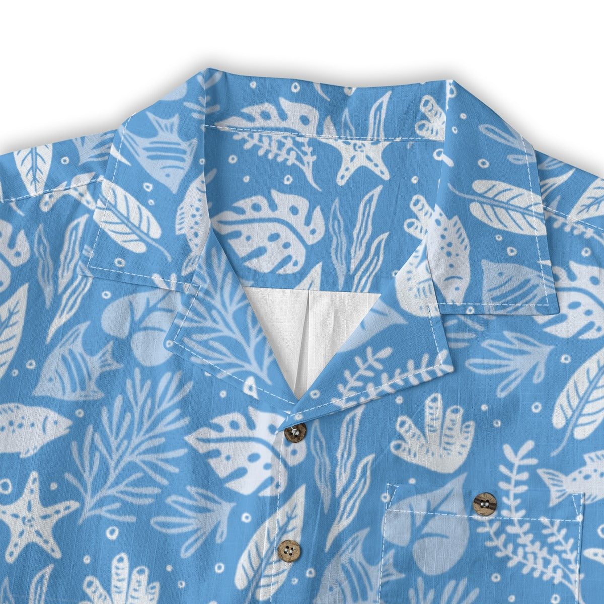 "Marine Marvels" Hawaiian Shirt - 100% Cotton