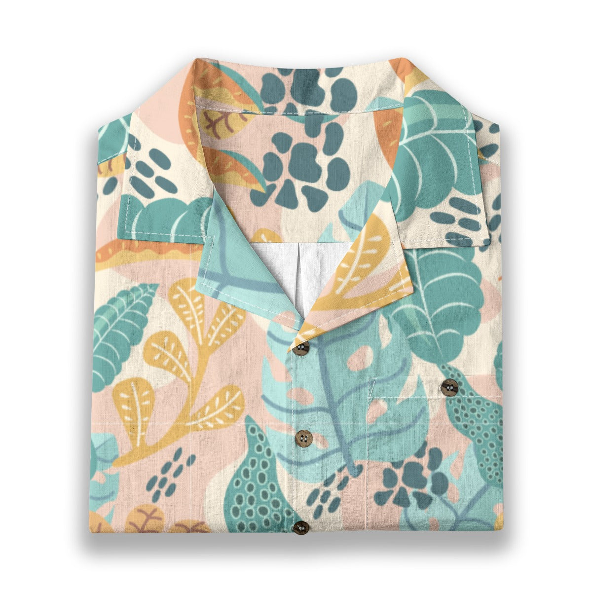 "Earthy Tropics Reverie" Hawaiian Shirt - 100% Cotton