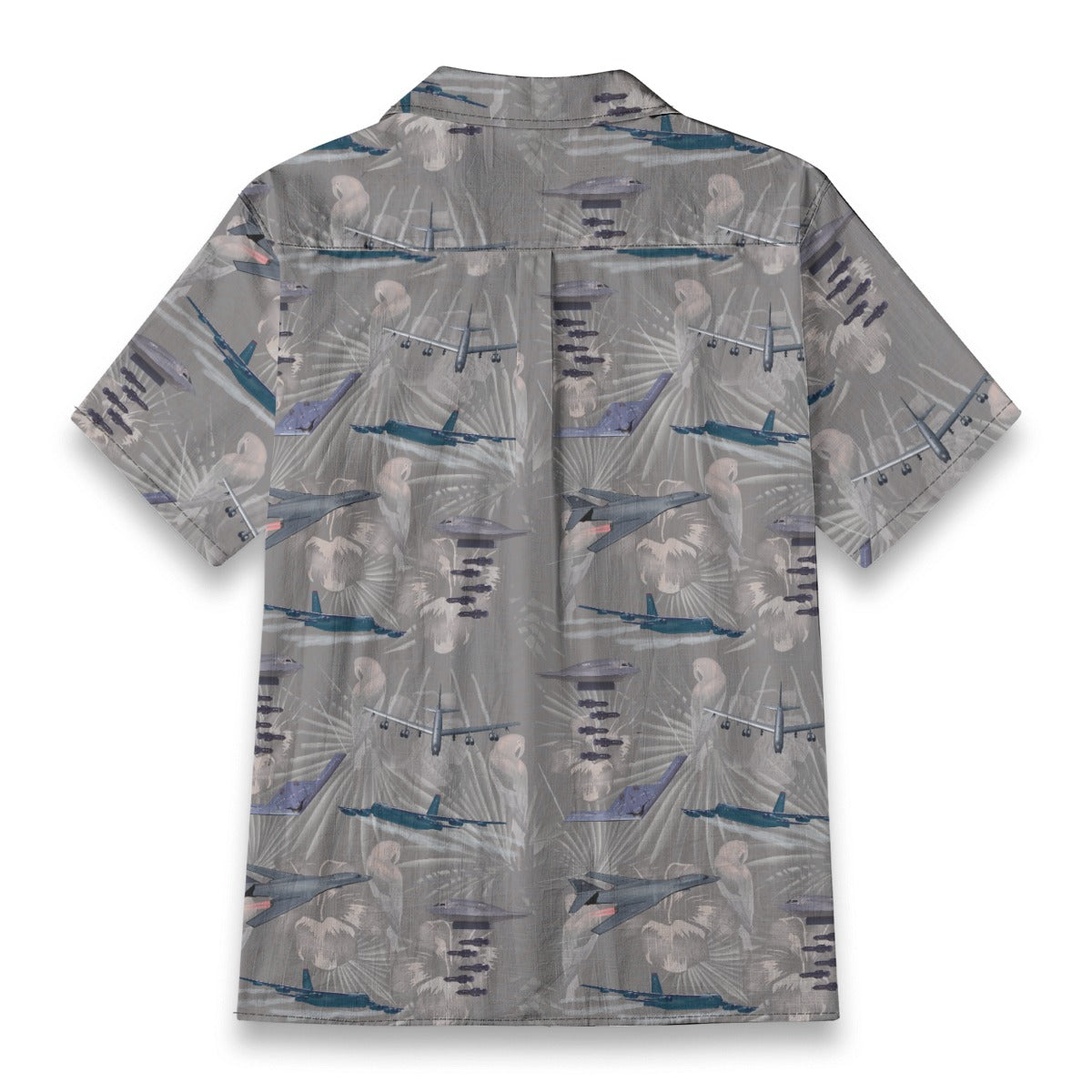 "USAF Bombers" Tribute Hawaiian Shirt, Gray 100% Cotton!