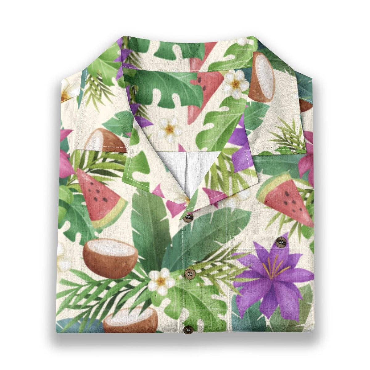 "Exotic Fruit Blossom" Hawaiian Shirt - 100% Cotton