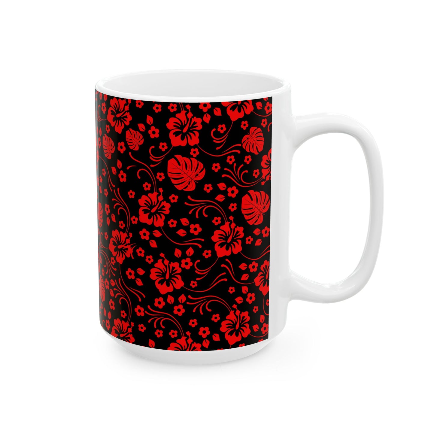 Stylish Black Sands ceramic mug, with beach-themed design, microwave and dishwasher safe in two convenient sizes.