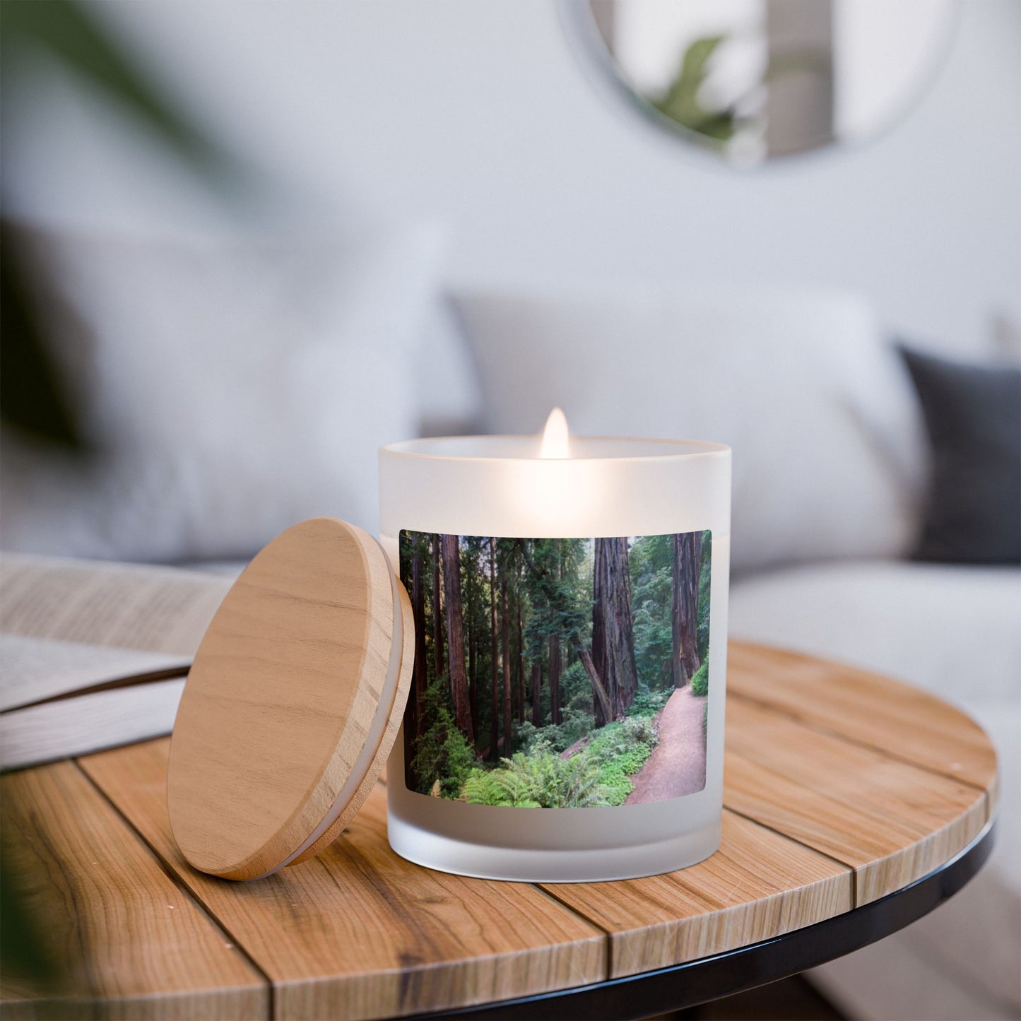 Nature-Inspired Frosted Glass Candle - 11oz Aromatherapy Candle for Relaxation