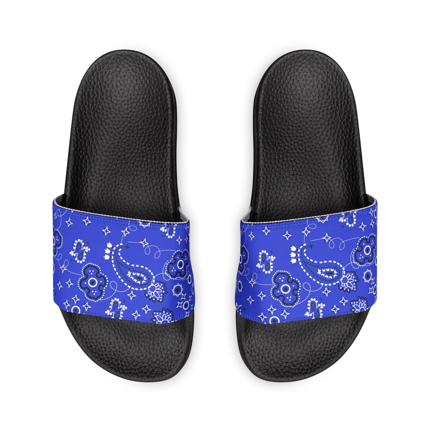"Blue Paisley Bliss" Men's Beach Sandals - Island Vibes For Life