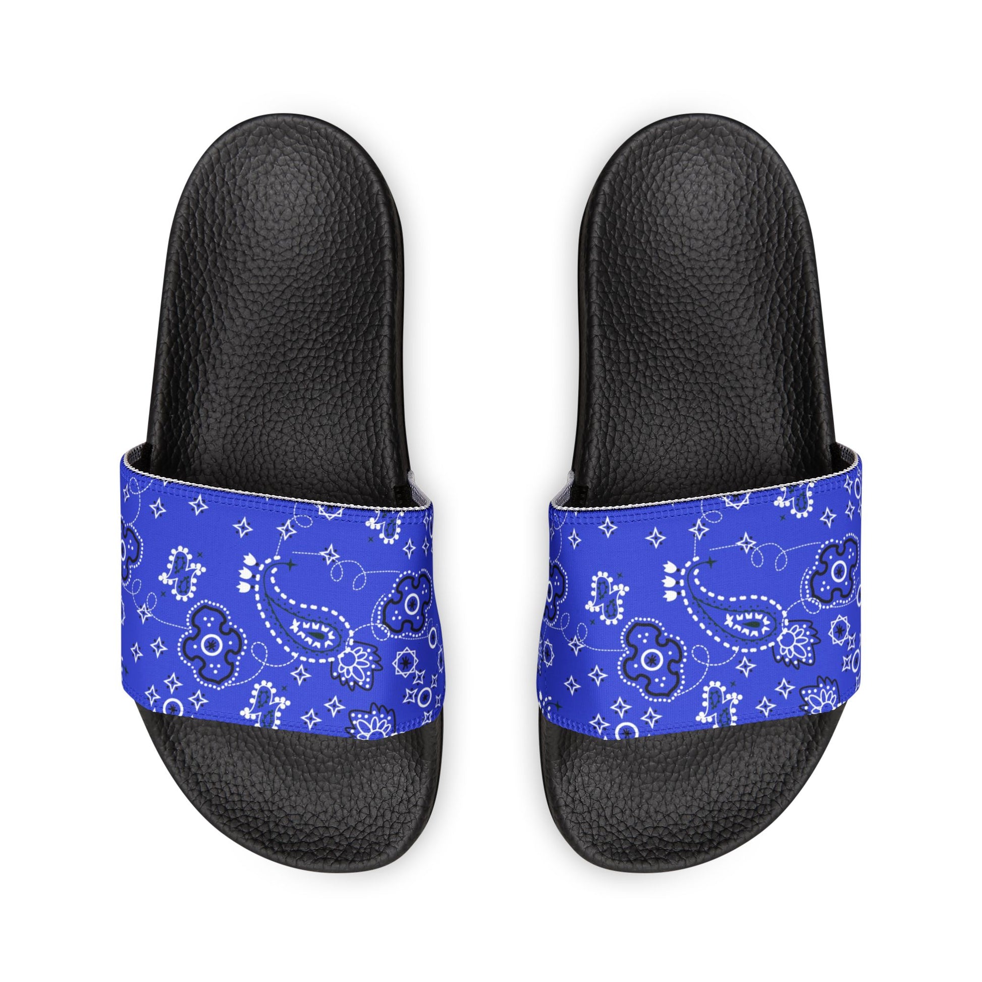 "Blue Paisley Bliss" Men's Beach Sandals - Island Vibes For Life