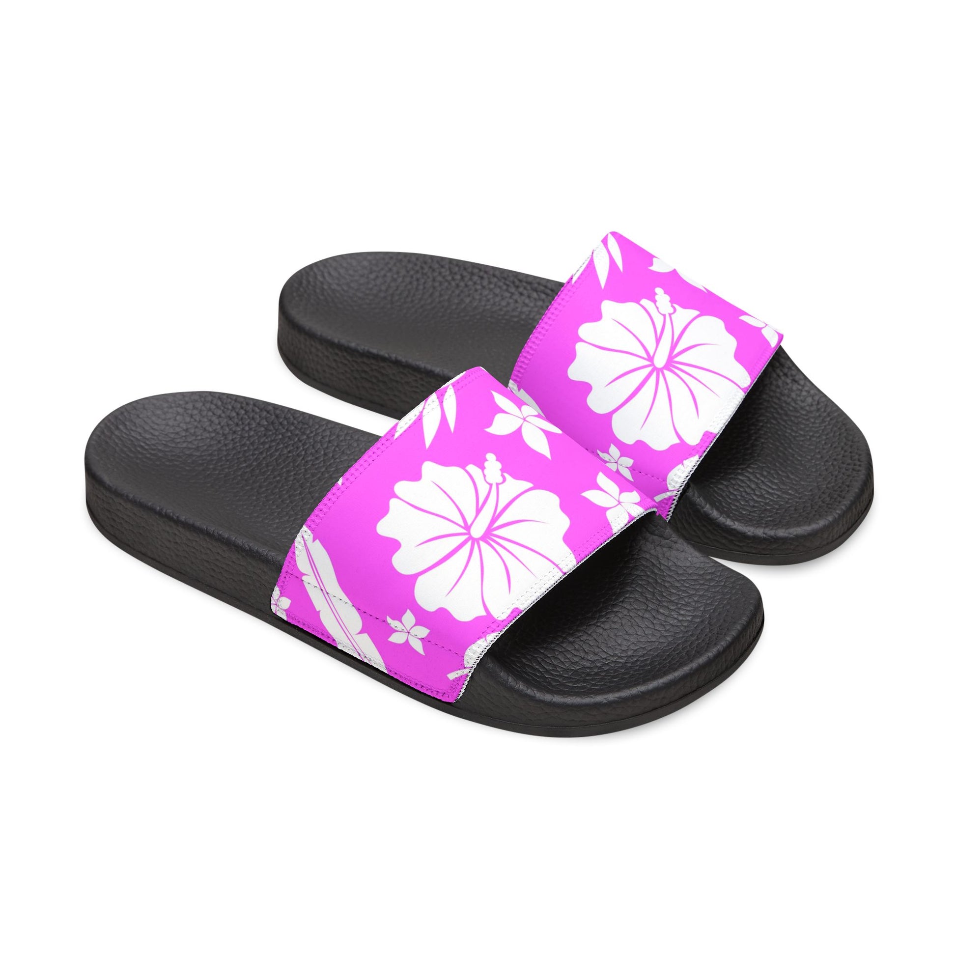 "White Hibiscus Escape" Women's Beach Sandals - Island Vibes For Life