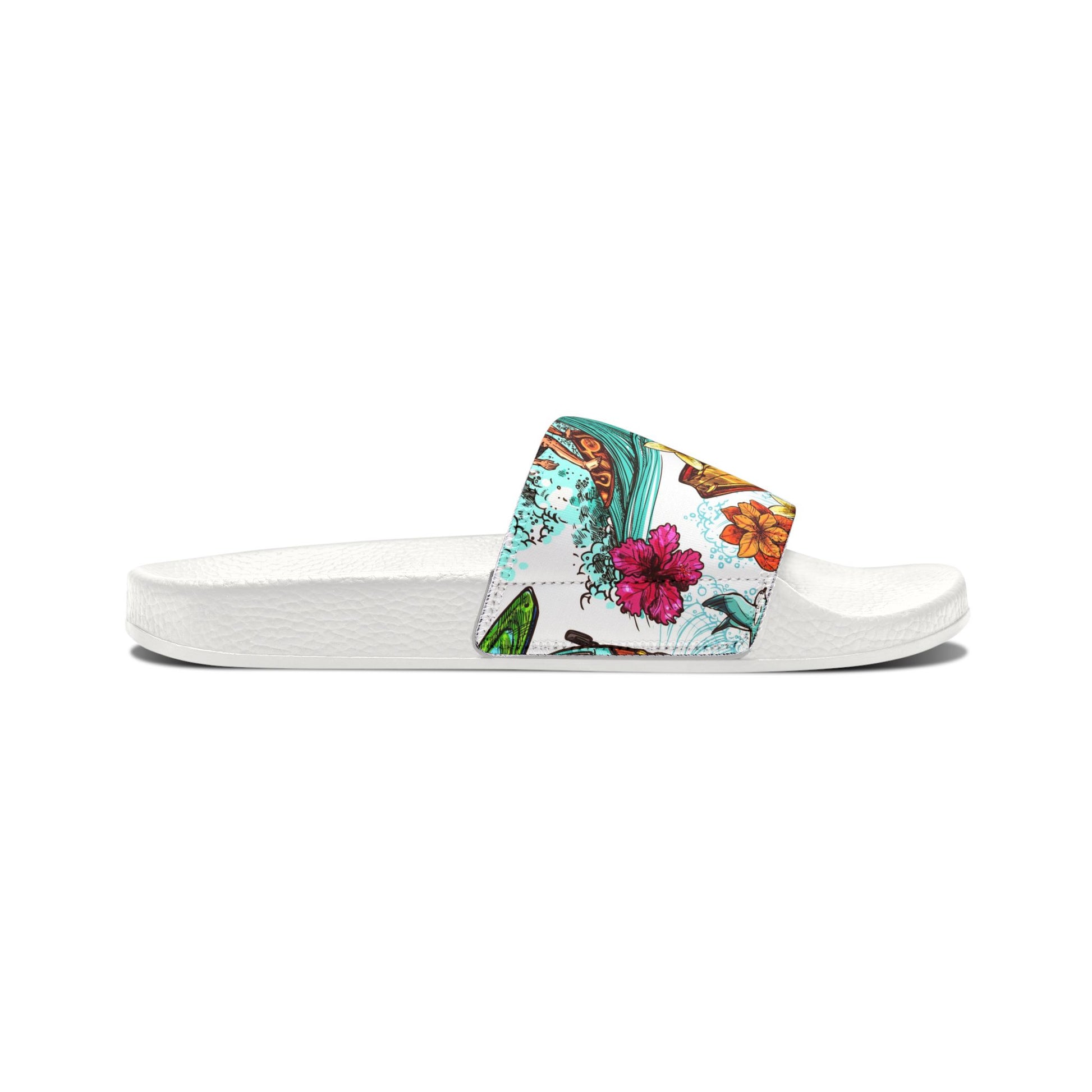 "Microbus and Surfboards" Women's Beach Sandals - Island Vibes For Life