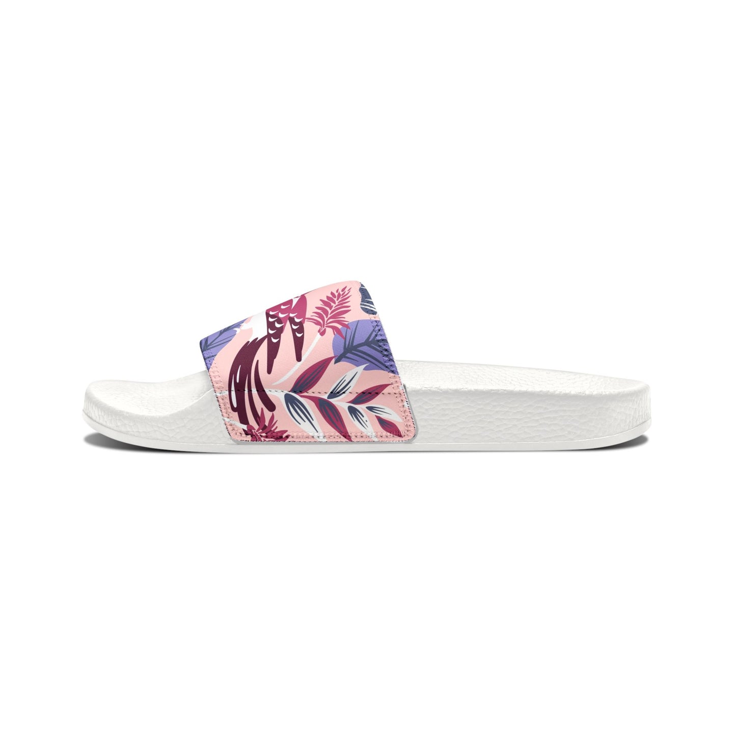 "Tropical Avian Whispers: Pink Paradise" Men's Beach Sandals - Island Vibes For Life