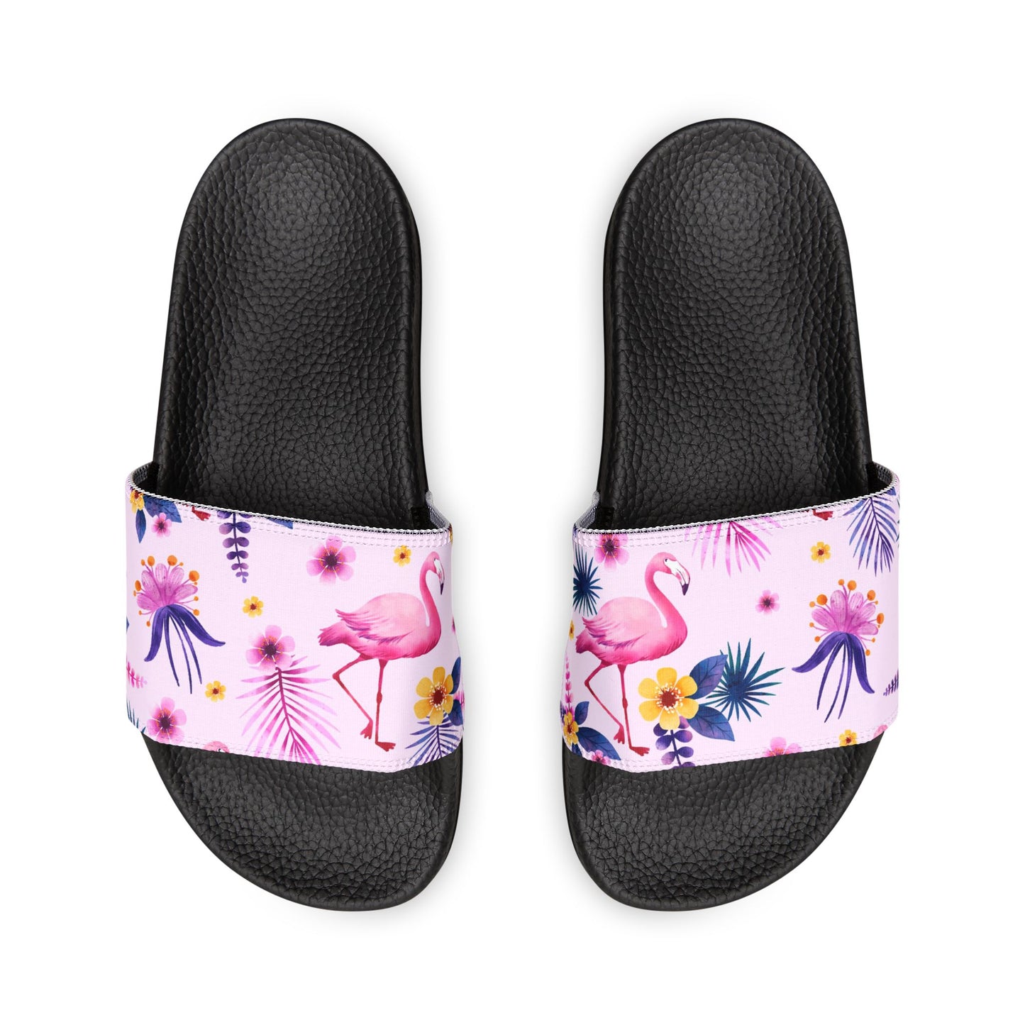 "Pink Flamingo Carnival: Exotic Bliss" Men's Beach Sandals - Island Vibes For Life