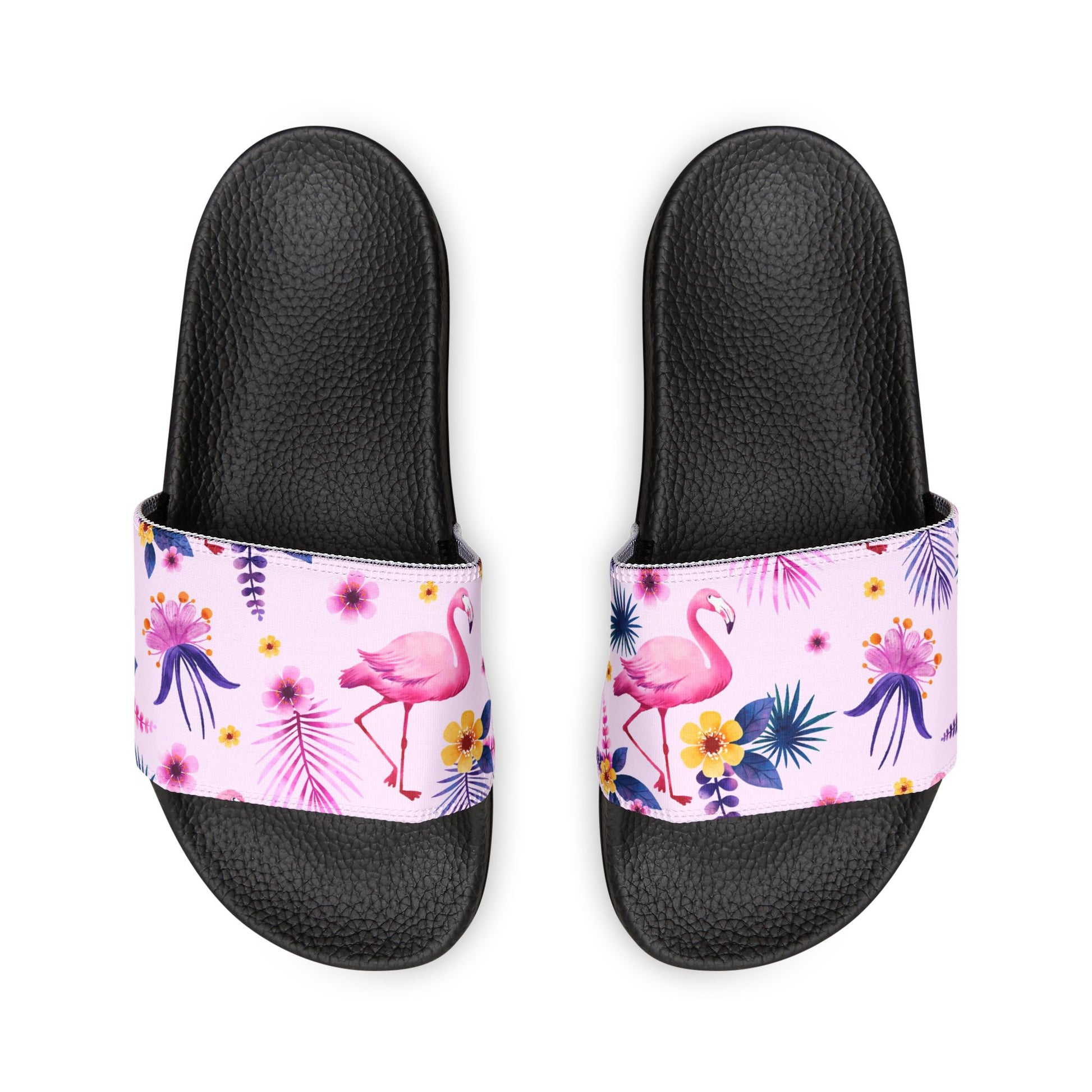"Pink Flamingo Carnival: Exotic Bliss" Men's Beach Sandals - Island Vibes For Life