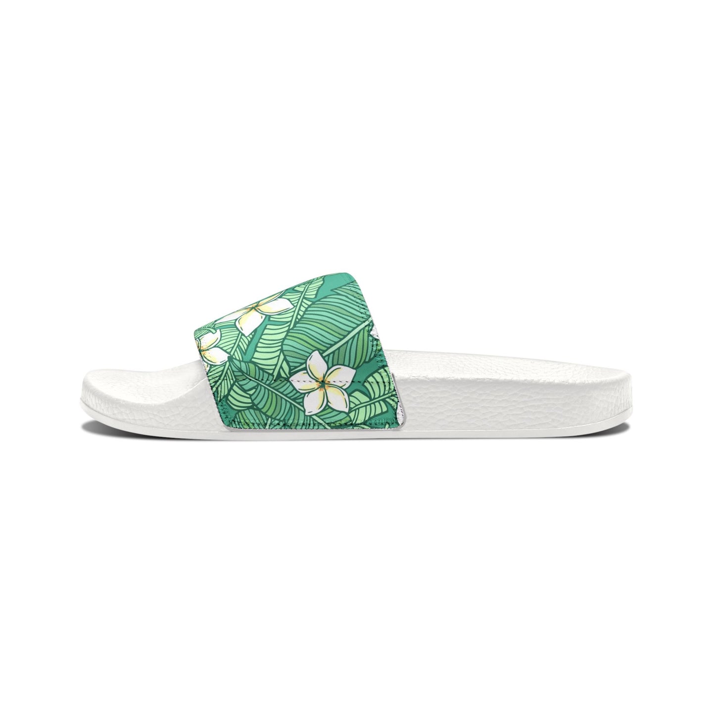 "Jasmine Palm Paradise" Men's Beach Sandals - Island Vibes For Life