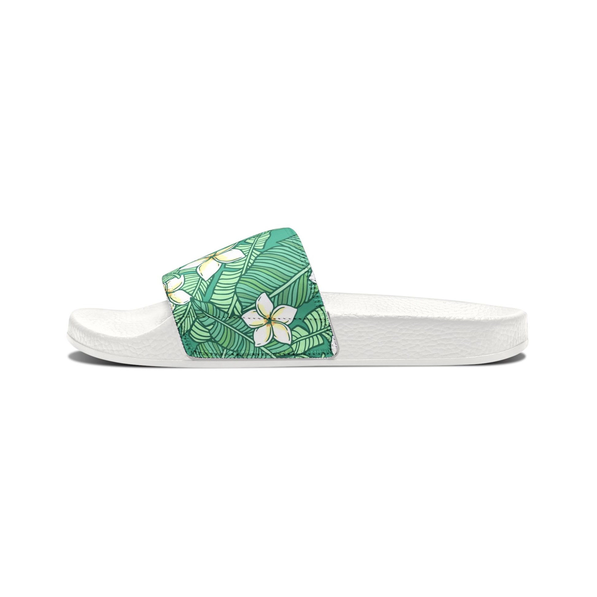 "Jasmine Palm Paradise" Men's Beach Sandals - Island Vibes For Life