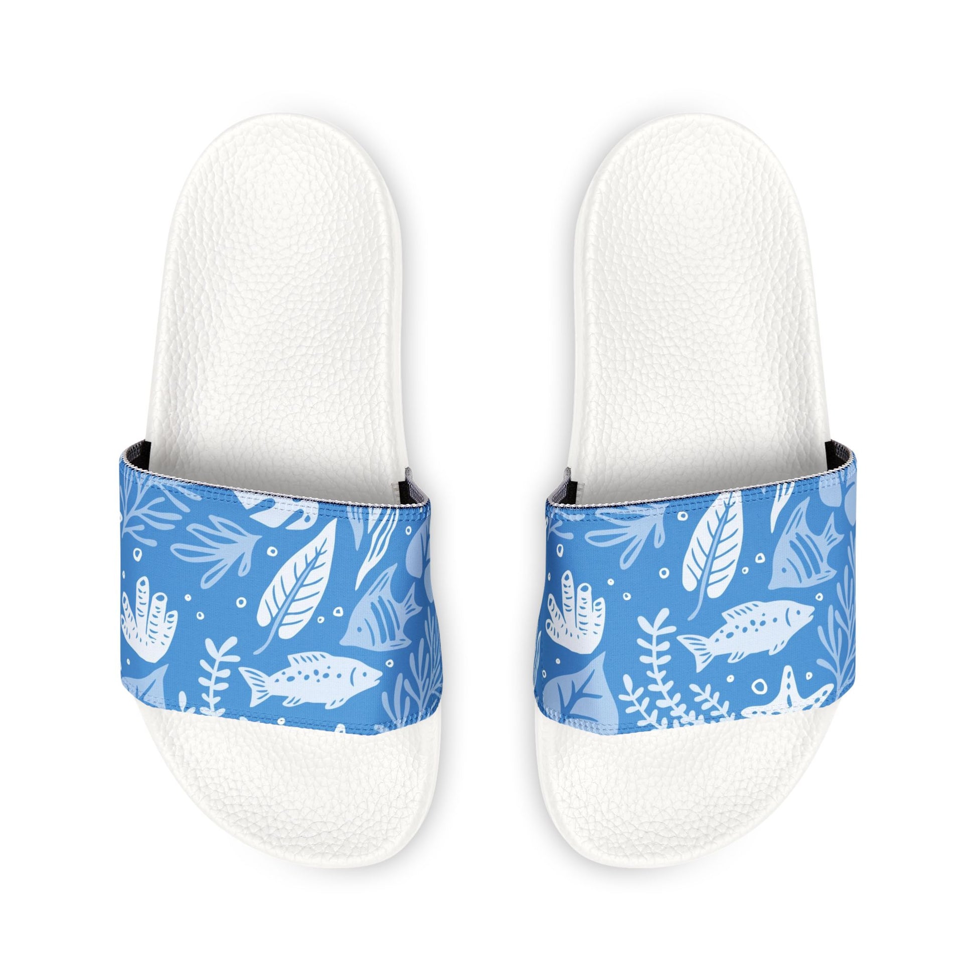 "Marine Marvels: Blue Serenade" Women's Beach Sandals - Island Vibes For Life
