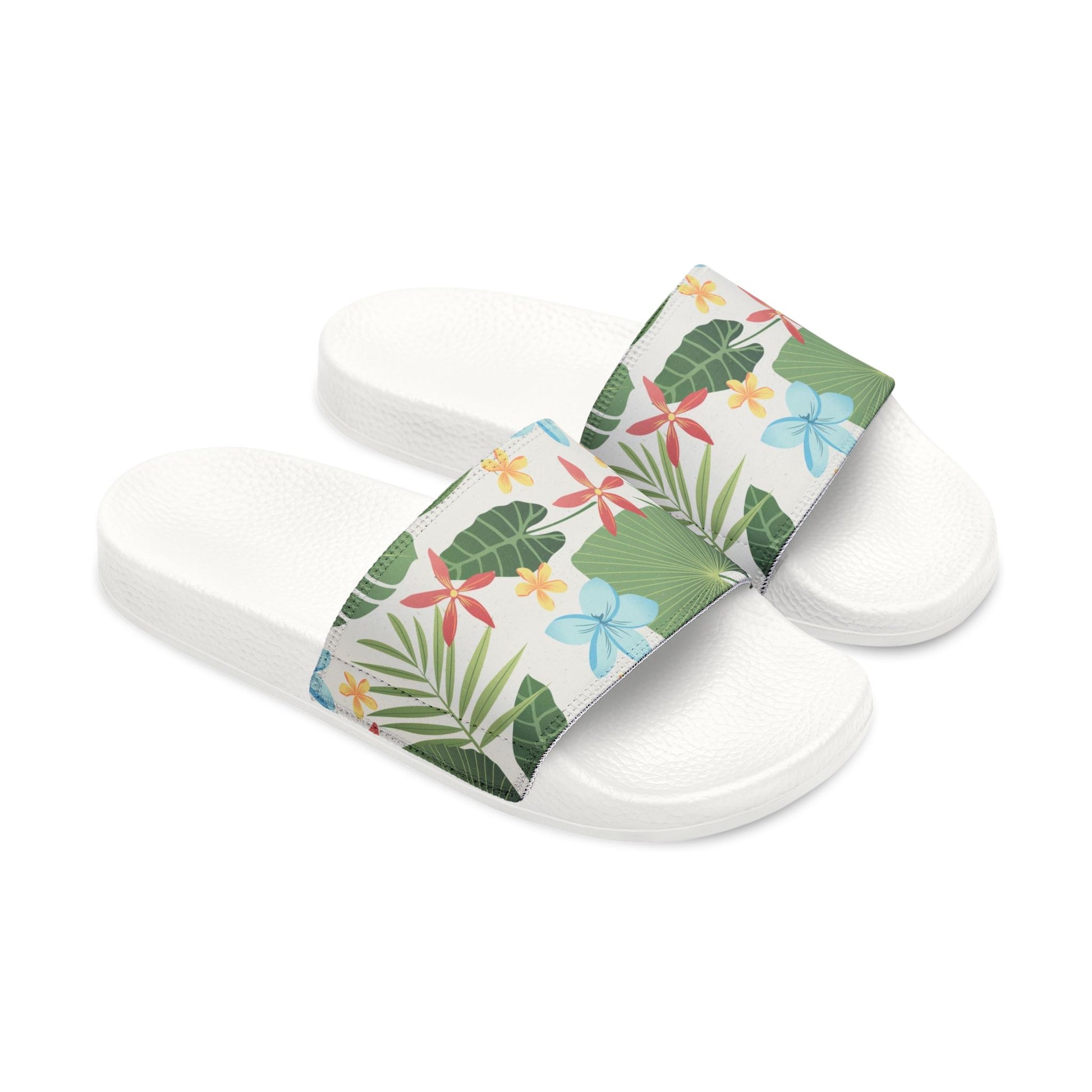 "Caribbean Leaf Carnival" Women's Beach Sandals - Island Vibes For Life