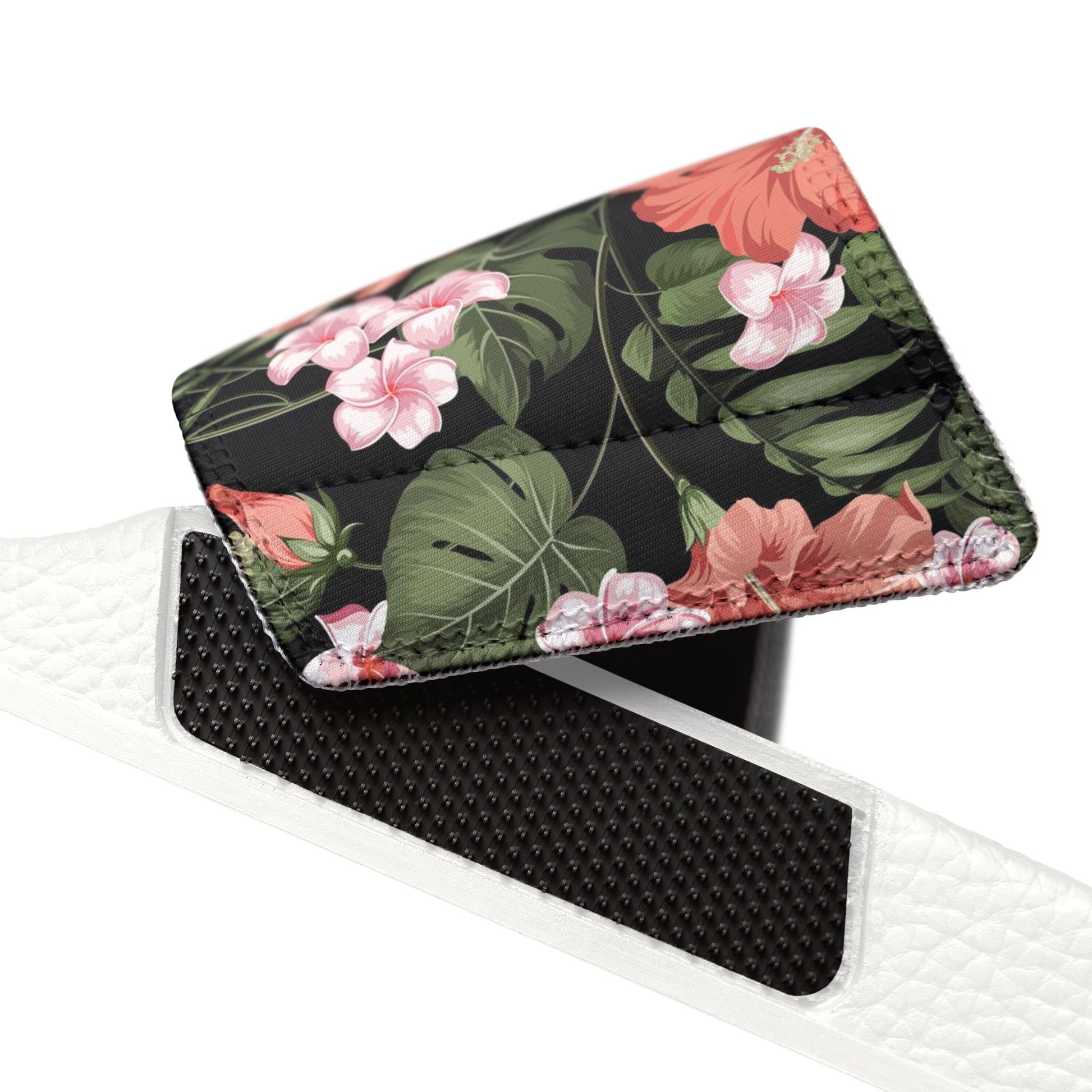 "Midnight Bloomscape" Women's Beach Sandals - Island Vibes For Life