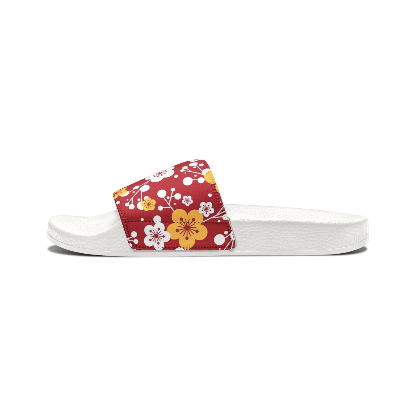 "Plum Crazy: a Floral Design" Men's Beach Sandals - Island Vibes For Life
