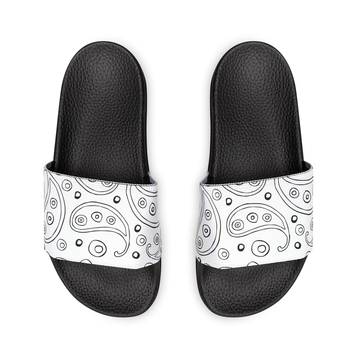 "White Paisley Breeze" Men's Beach Sandals - Island Vibes For Life