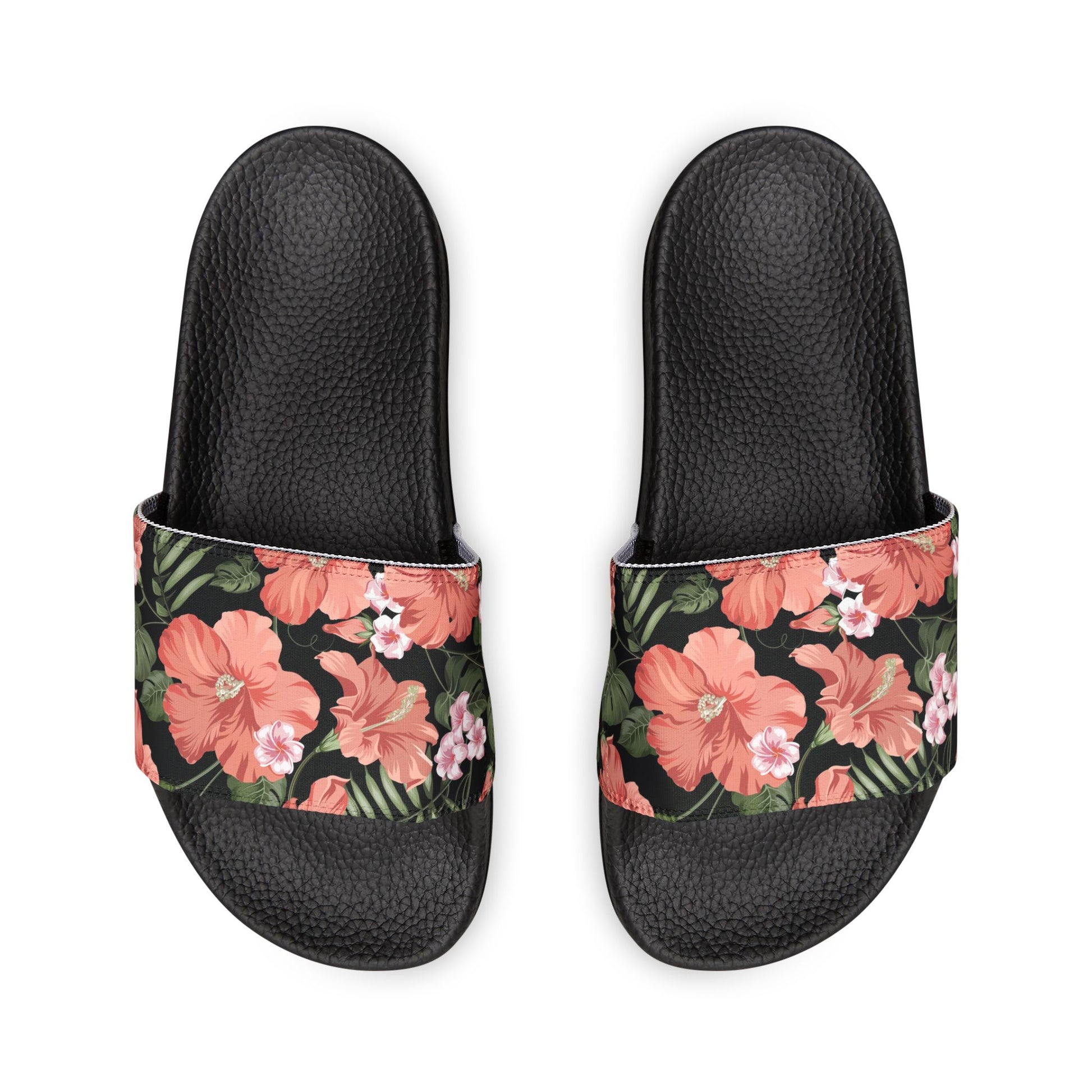 "Midnight Bloomscape" Women's Beach Sandals - Island Vibes For Life