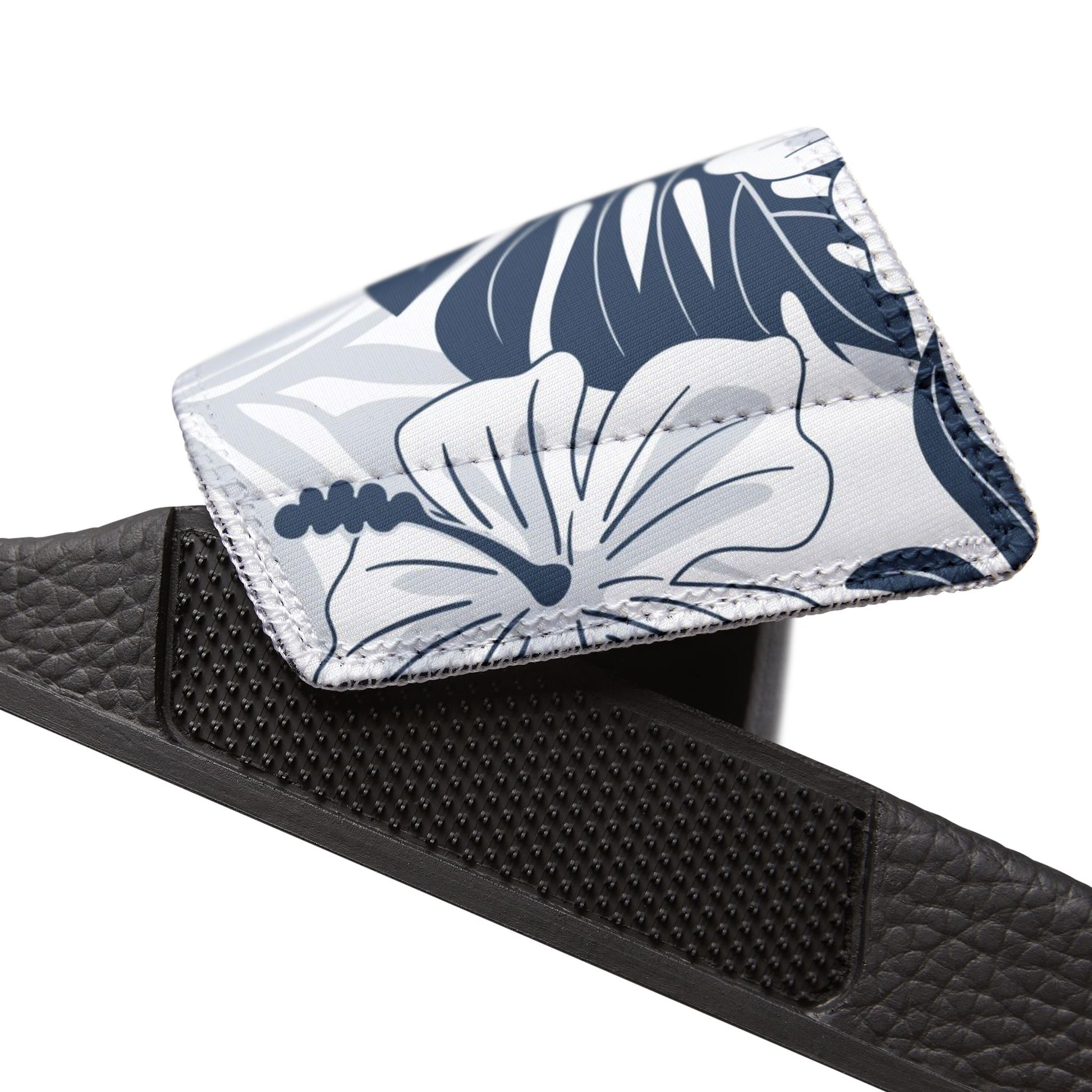 "Noir Tides: Aloha In Darkness" Men's Slide Sandals - Island Vibes For Life