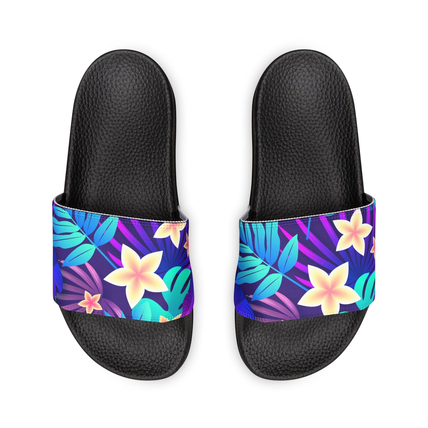 "Purple Paradise Blooms" Women's Beach Sandals - Island Vibes For Life